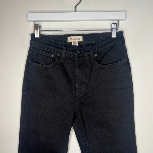 Madewell Black Mid Rise Kick Out Crop Jeans Size 26 - Picture 5 of 8